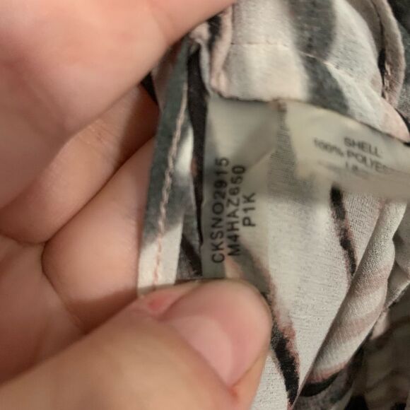 Calvin Klein Zebra Print Faux Wrap Blouse Top XS - Picture 6 of 8